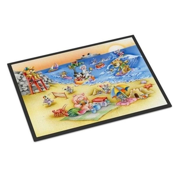 Carolines Treasures APH6822MAT Animals Swimming at the Beach Indoor or Outdoor Mat 18 x 27 in.