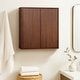 preview thumbnail 7 of 49, Teamson Home 22 in Wooden Bathroom Wall Cabinet, Wood Organizer for Bathroom, Kitchen, Laundry, Space Saving Furniture