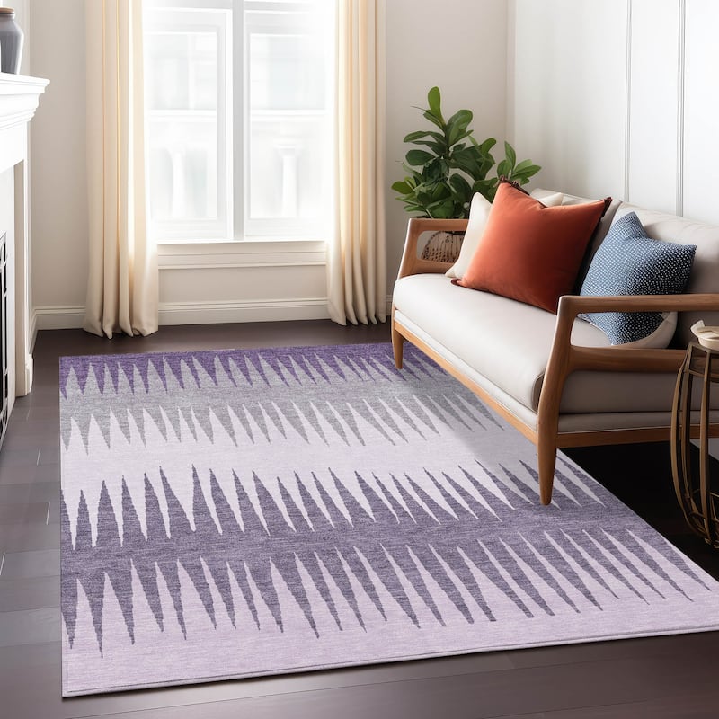 Machine Washable Indoor/ Outdoor Chantille Ombre Contemporary Rug