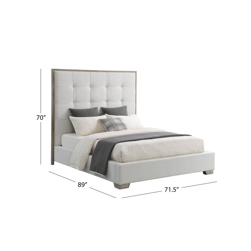 Abbyson Cape Cod Stain-Resistant Fabric Upholstered Bed