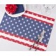 preview thumbnail 4 of 3, Americana Design Table Mats (Set of 4) - 13"x19"