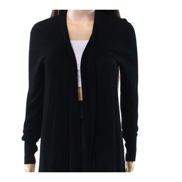 pointelle cardigan black