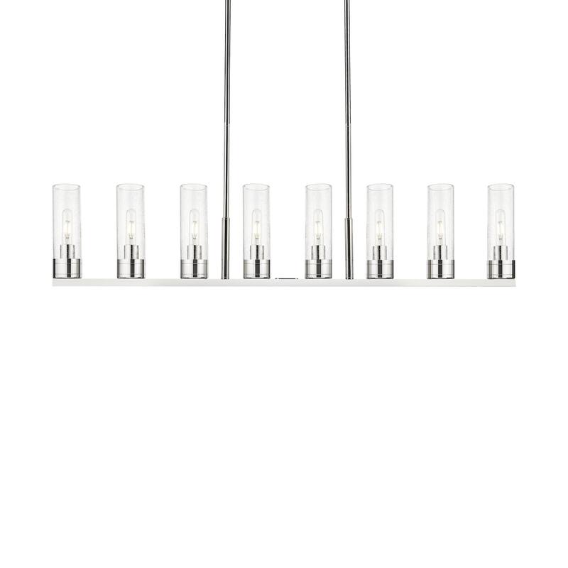 Innovations Lighting 617-8I-11-48 Boreas Linear Boreas 8 Light 48" - Polished Nickel / Seedy