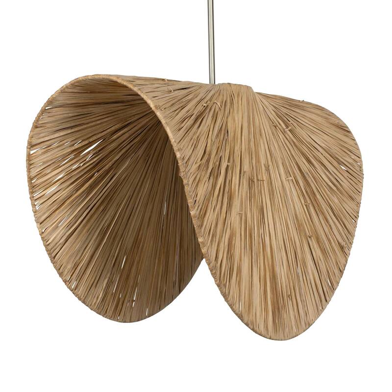 Uttermost 21625 Bend 29" Wide Pendant with Raffia Shade