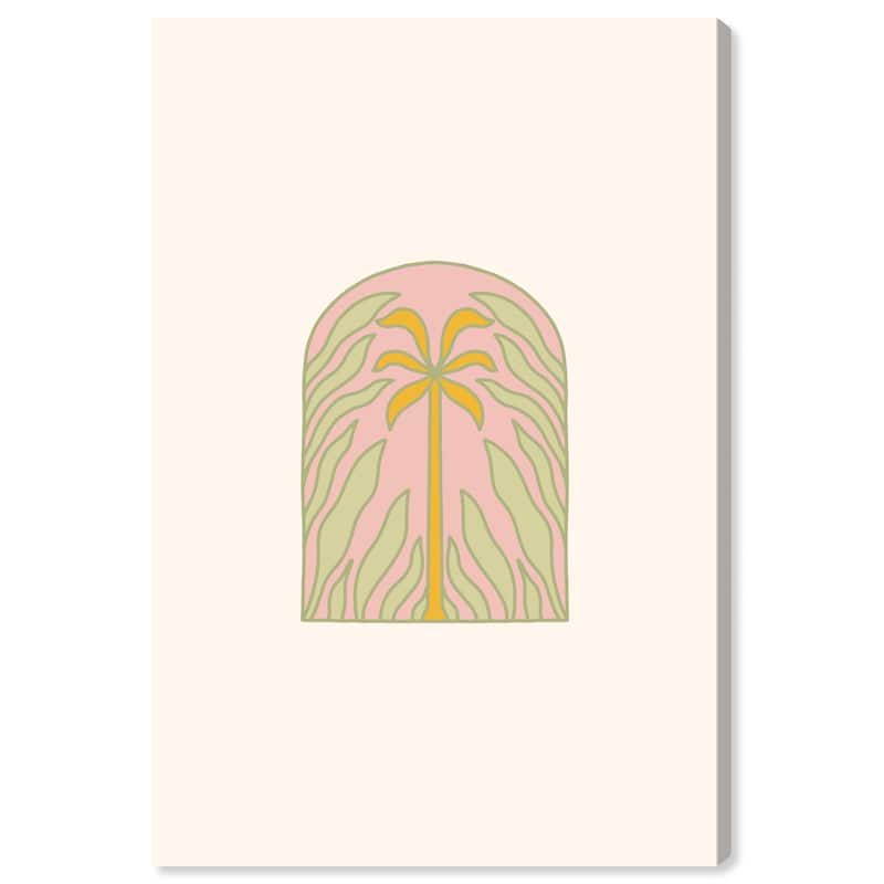 Wynwood Studio Canvas Floral and Botanical Palms Paradise Pink and Light Pink Modern & Contemporary Wall Art Canvas Print - 30 x 20