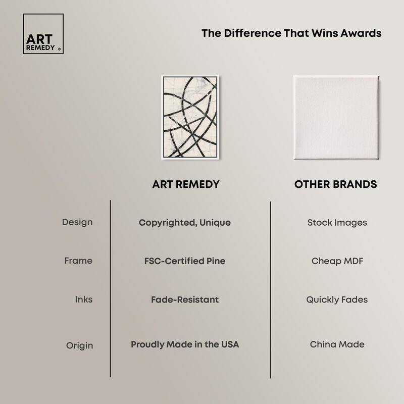 Intersecting Lines I Canvas by Art Remedy
