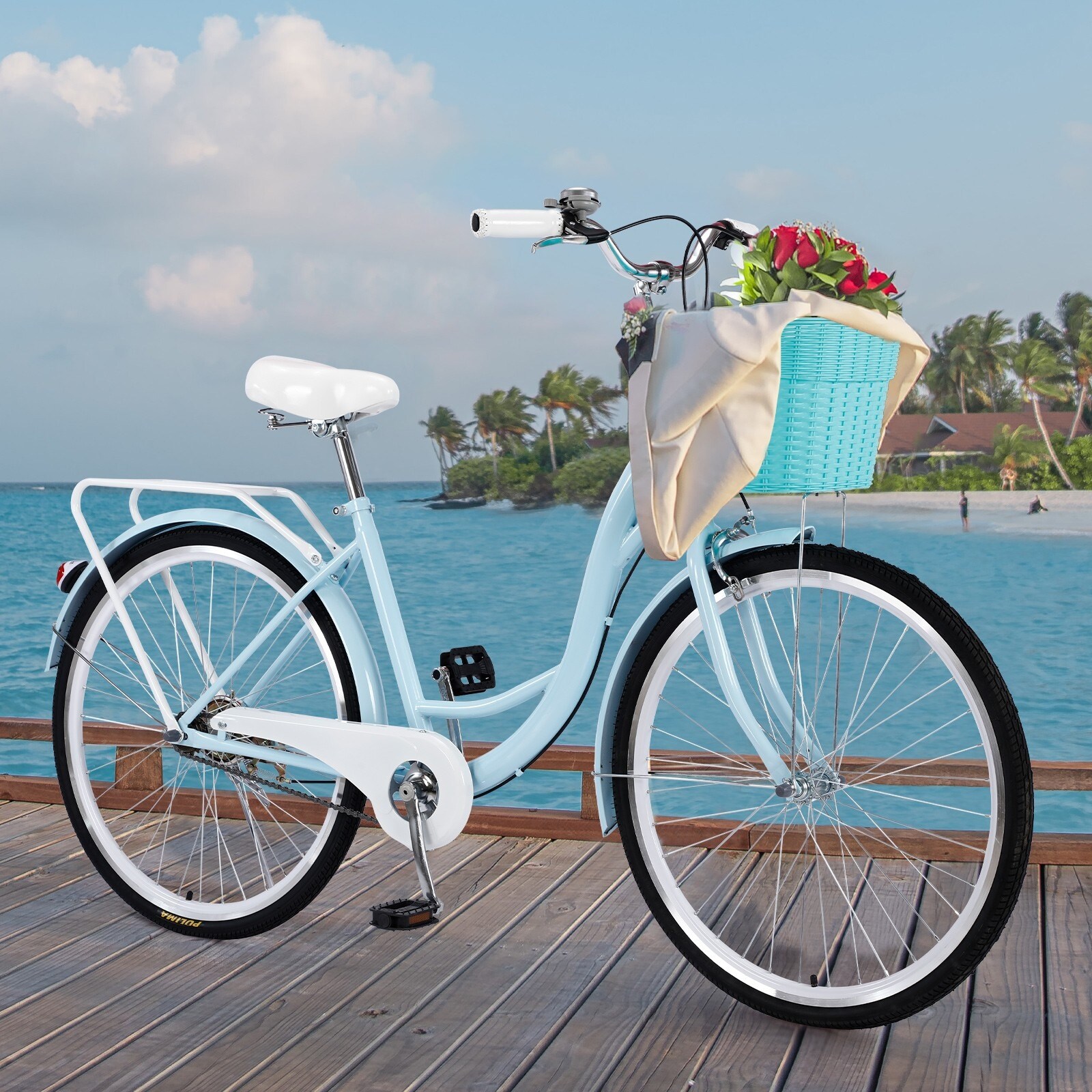 26-inch Ladies bicycle mountain bike Single Speed New Women's Comfort  Bicycle - Overstock - 37092541