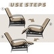 preview thumbnail 45 of 51, Outdoor Cushioned Chaise Lounge Adjustable Patio Reclining Lounge Chair, Recliner Lounge Chair & Bistro Table Set