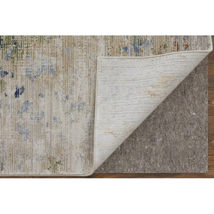 HomeRoots Abstract Casual Runner Area Rug - 87.00 in. x 30.00 in. x 0.47 in.