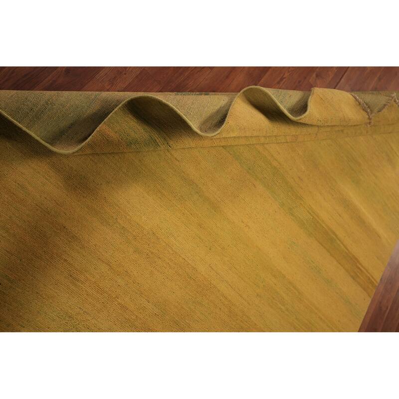 Yellow & Green Modern Gabbeh Oriental Area Rug Handmade Wool Carpet - 5'5" x 7'10"