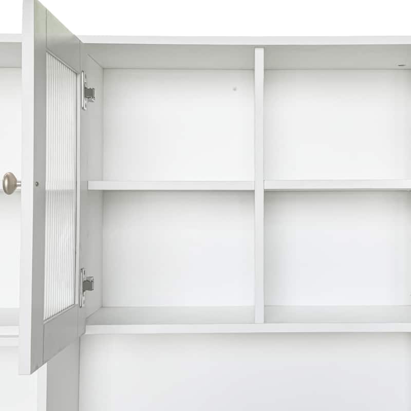 GDFStudio - Saly Modern Multi-Function Home Office Desk & Workstation with Storage, Drawers & Hutch