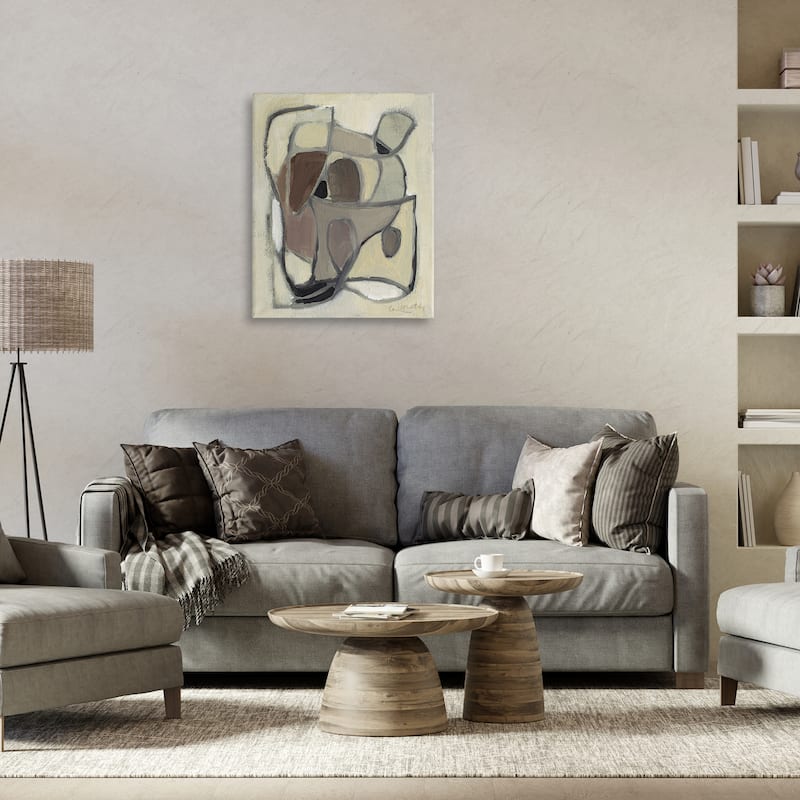 Stupell Rustic Curved Shapes Abstract Canvas Wall Art Design By Lanie Loreth