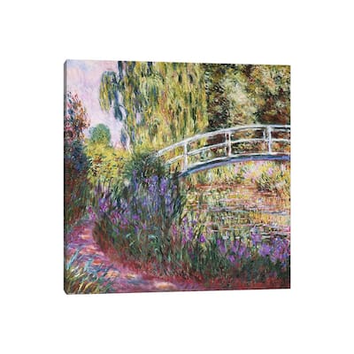 iCanvas "The Japanese Bridge, Pond with Water Lilies, 1900 " by Claude Monet Canvas Print