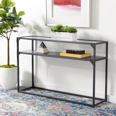 SAFAVIEH Orah 2-Shelf Living Room Foyer Console Table - 43.3" W x 11.8" L x 27.6" H - 43Wx12Dx28H