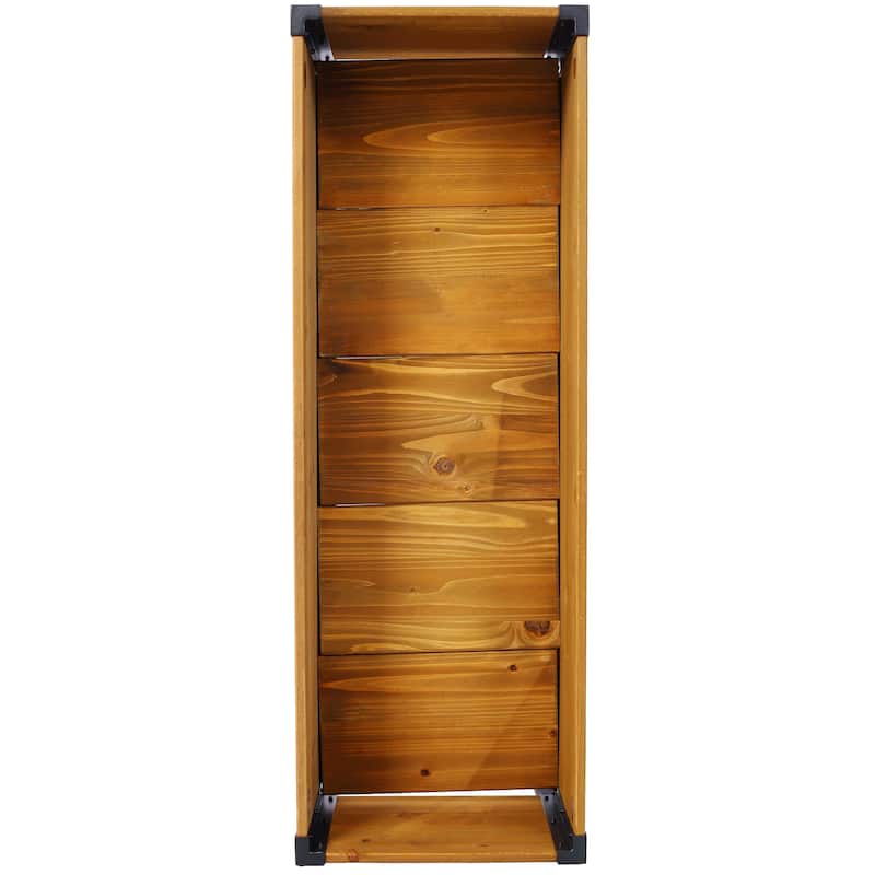 Wood Rectangular Garden Planter Box Raised Bed Outdoor,Planters for Outdoor Plants ,Elevated Herbs Vegetables Flowers
