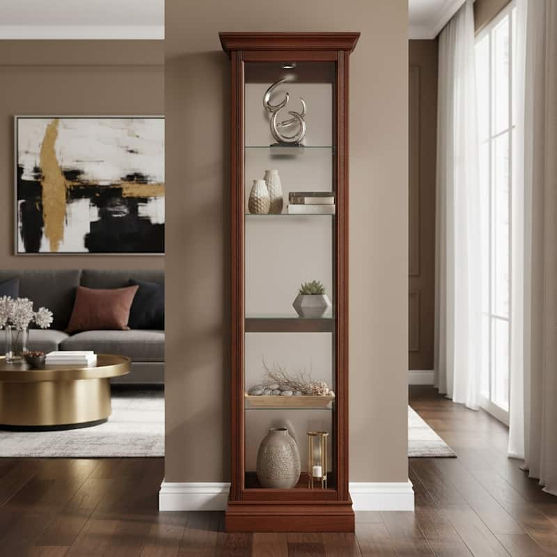 Howard Miller Gregory Curio Cabinet - Windsor Cherry