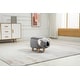 preview thumbnail 33 of 38, Animal Upholstered Storage Kids Ottoman