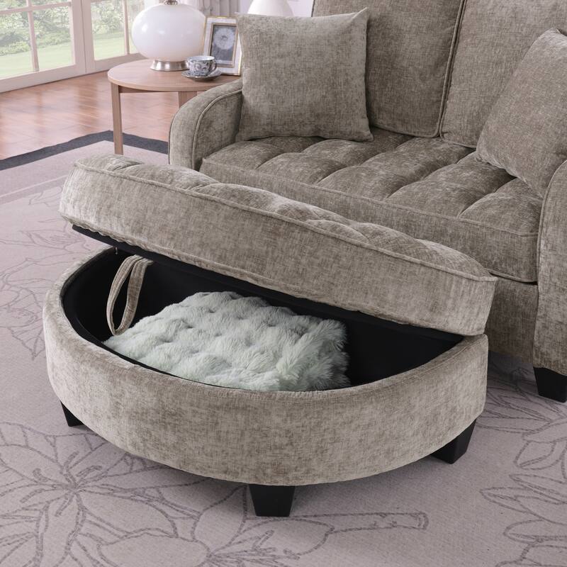 Sofa Comes with Two Small Throw Pillows, Suitable for Living Room and Bedroom