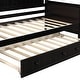 preview thumbnail 82 of 84, Arched Backrest Daybed Wood Slat Support Sofa Bed with 2 Drawers or Trundle Bed, Classic Twin Daybed Frame