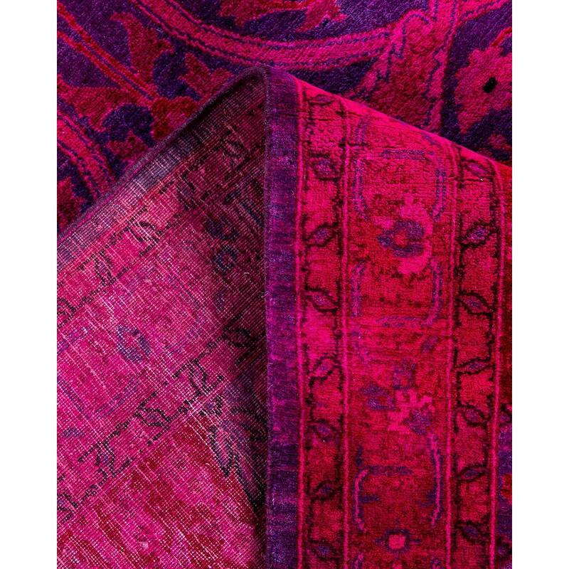 Fine Vibrance One-of-a-Kind Hand-Knotted Area Rug - Purple, 9' 1" x 12' 5" - 9' 1" x 12' 5"