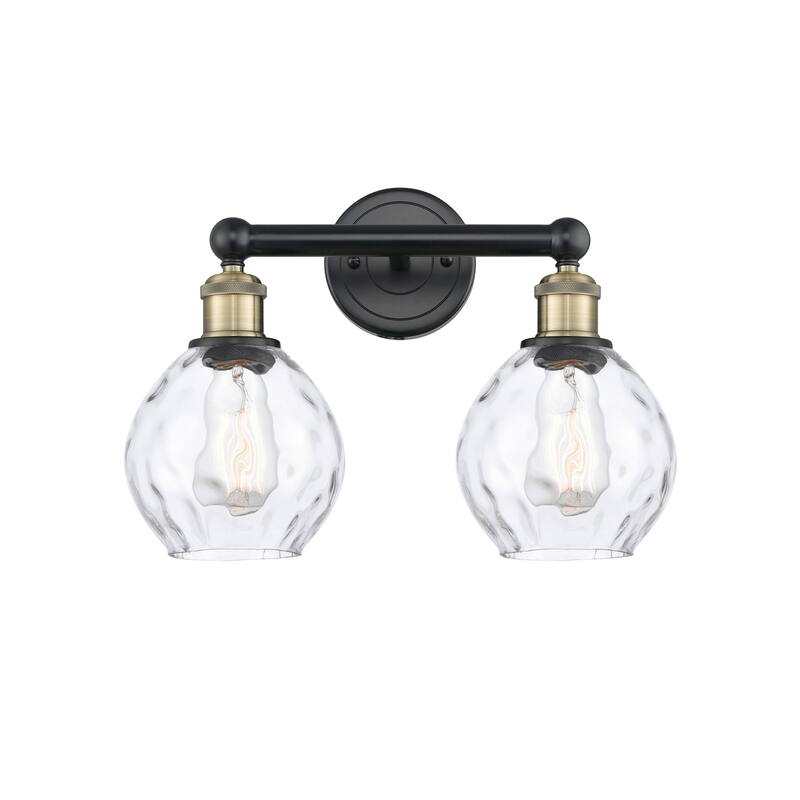 Innovations Lighting 616-2W-11-15 Waverly Vanity Waverly 2 Light 15" - Black Antique Brass / Clear