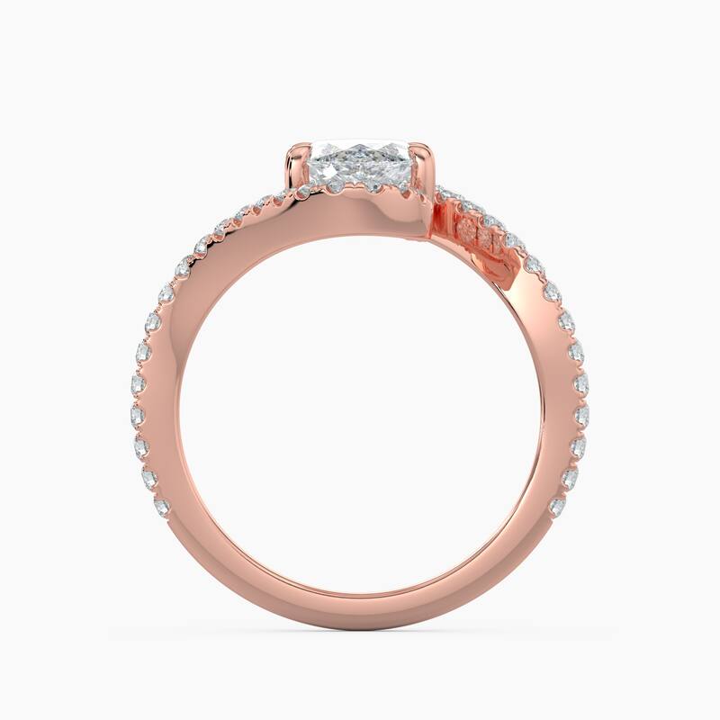 Auriya 14k Gold Marquise Lab Grown Diamond Bypass Engagement Ring 1.00 to 5.00 ct. tw. (F-G, VS)