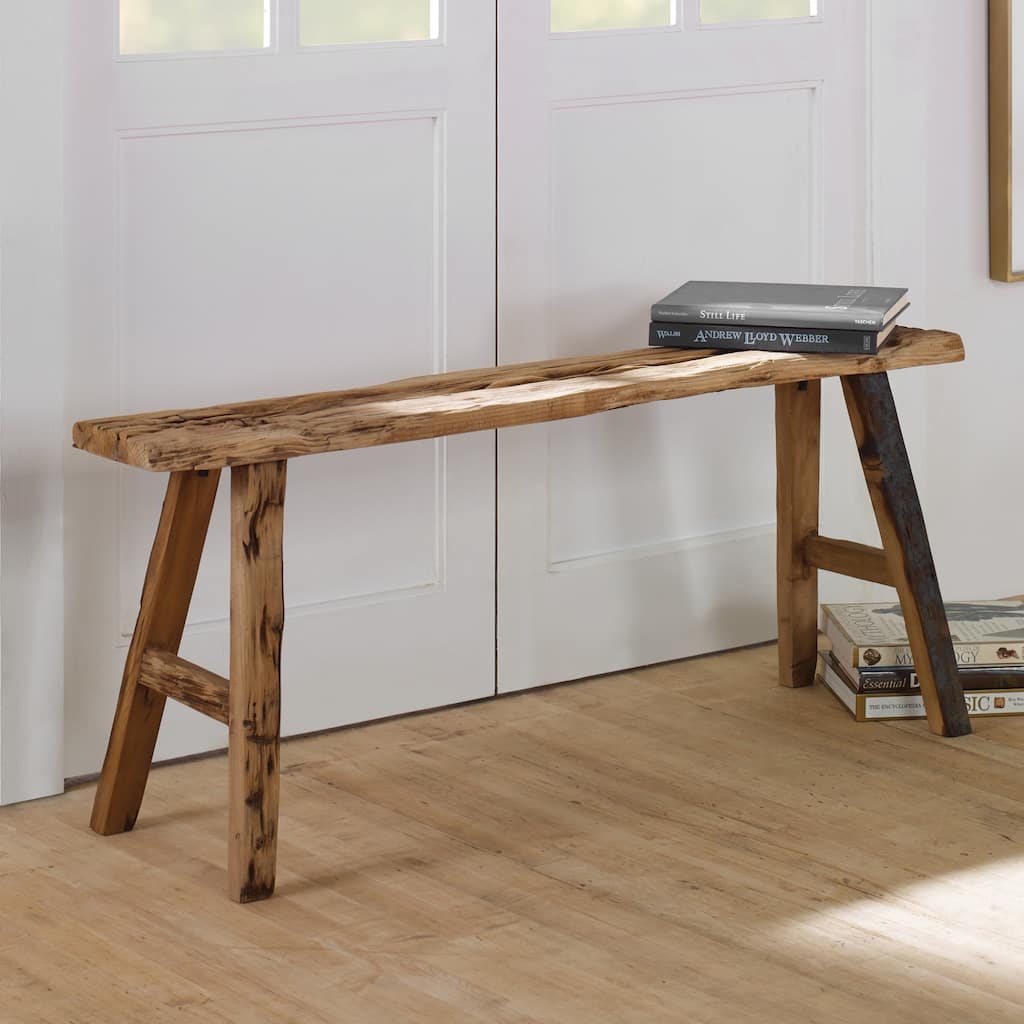 Handcrafted Rustic Rectangular Bench - 50"