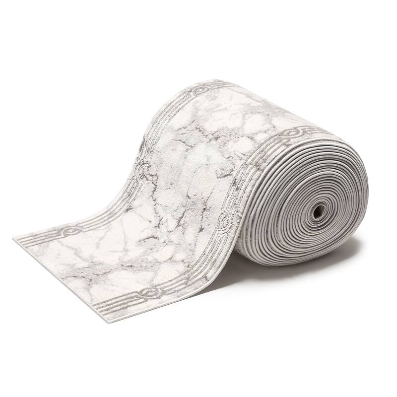 Custom Size Runner Fairmont Huntington Glam Marble Border Stair Rug