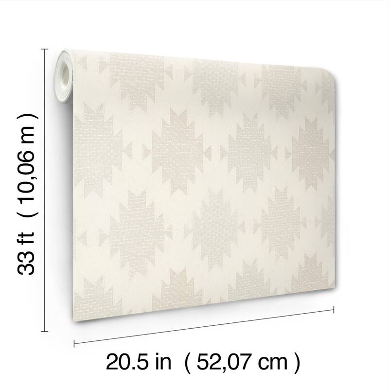 Stitched Heirloom White Wallpaper