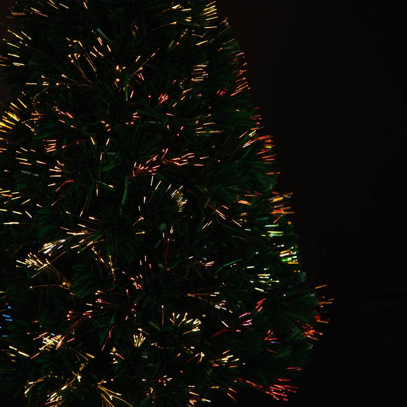Pre-Lit Color Changing Fiber Optic Artificial Christmas Tree - 3' - Multi-color Lights - 3 Foot