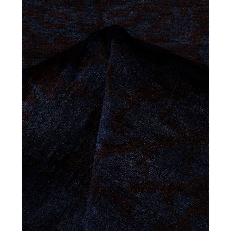 Overdyed One-of-a-Kind Hand-Knotted Area Rug - Black - 2' 7" x 12' 9"