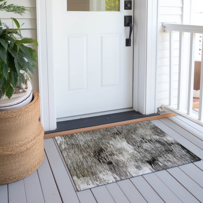 Machine Washable Indoor/ Outdoor Chantille Modern Ombre Rug