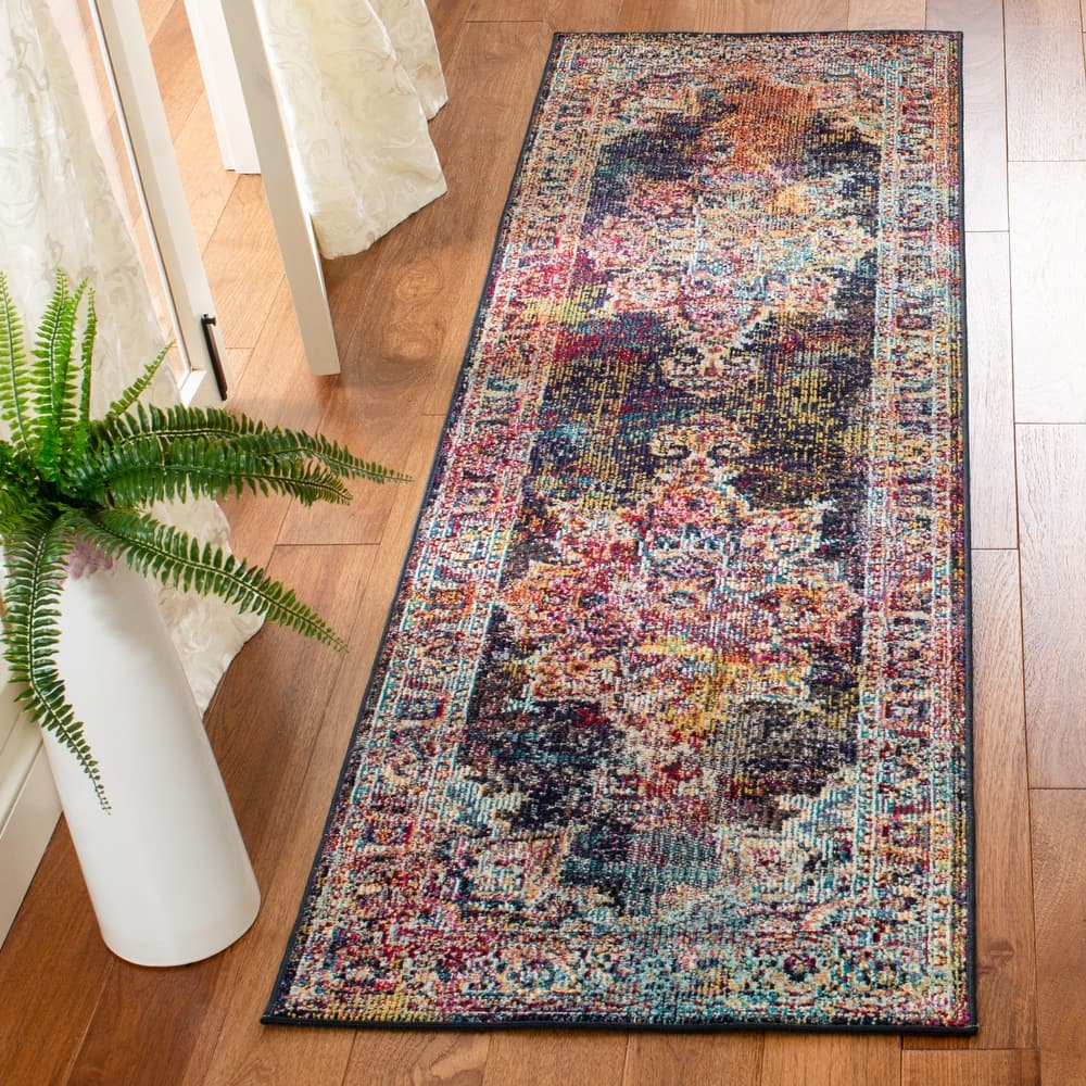 SAFAVIEH Crystal Bertilia Vintage Boho Medallion Rug