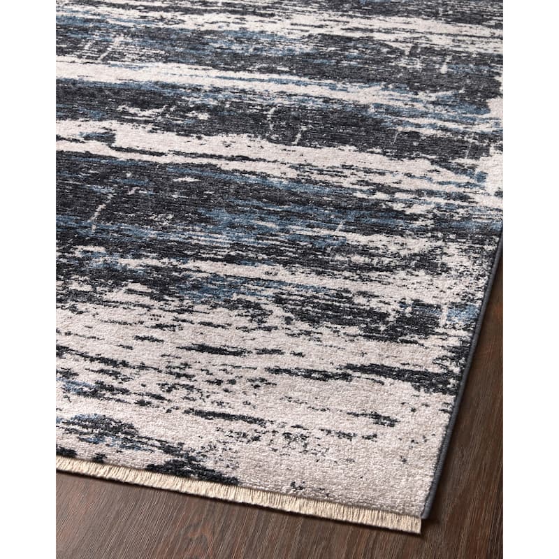 Alexander Home Rain Marble Abstract Area Rug