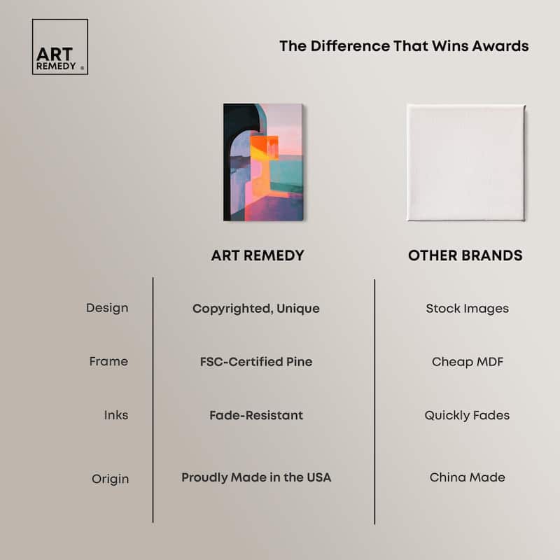 Color Blocks III Canvas by Art Remedy, Gallery Wrapped