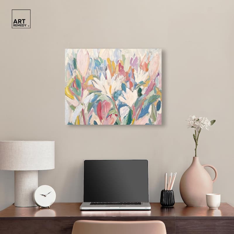 Morning Mist Bloom I Canvas by Art Remedy, Gallery Wrapped
