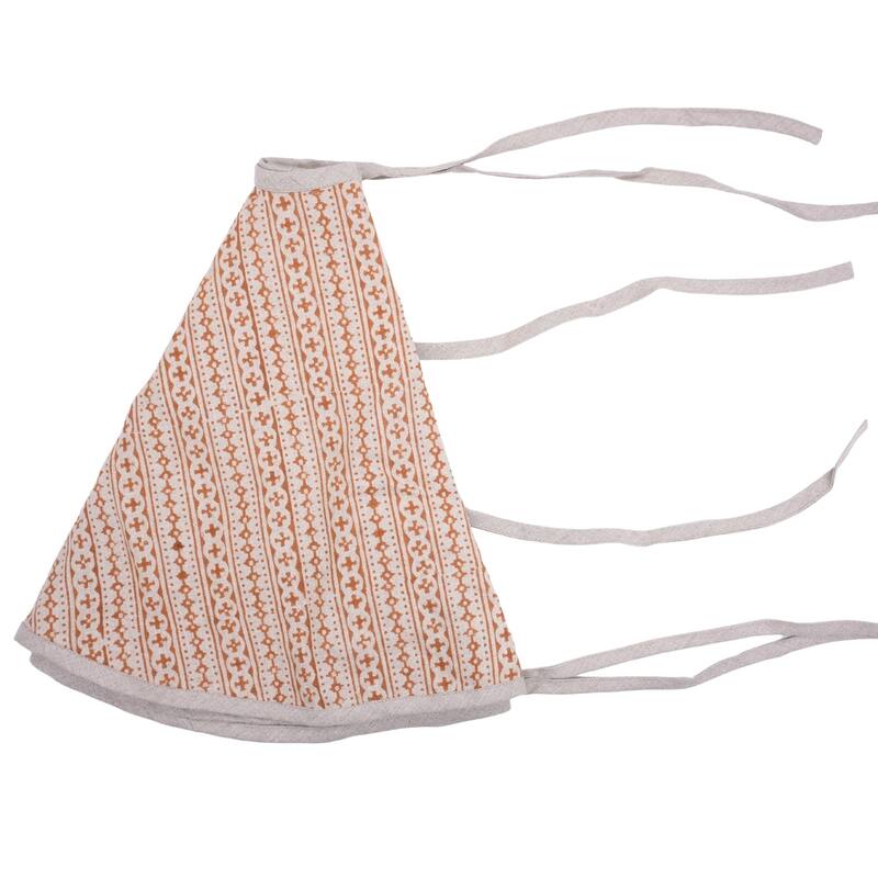 Fabdivine Hand Block Floral Soft Pure Linen Fabric Home Décor Christmas Tree Skrit