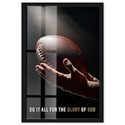 Glory of God Football Shadowbox by Art Remedy