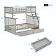 preview thumbnail 39 of 47, Twin Over Full Bunk Bed with Storage Drawers, Ladder, and Safety Guard Rails