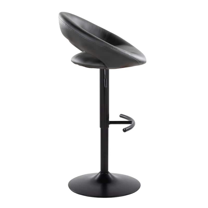 Silver Orchid Poppy Adjustable Bar Stool with Rounded T Footrest (Set of 2)