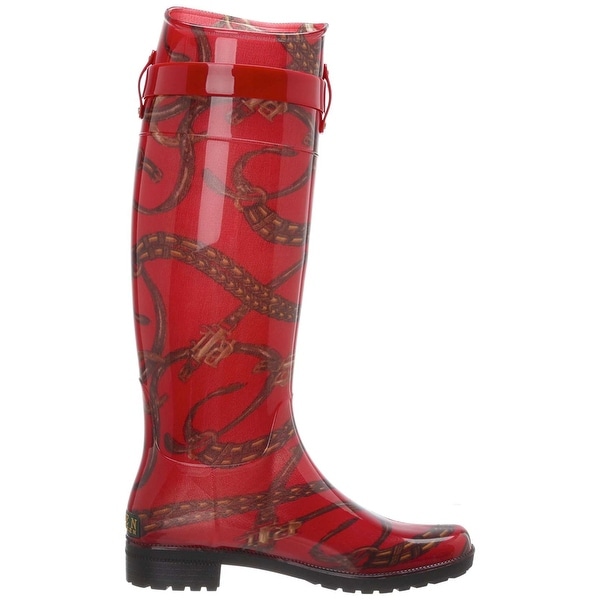 ralph lauren red rain boots