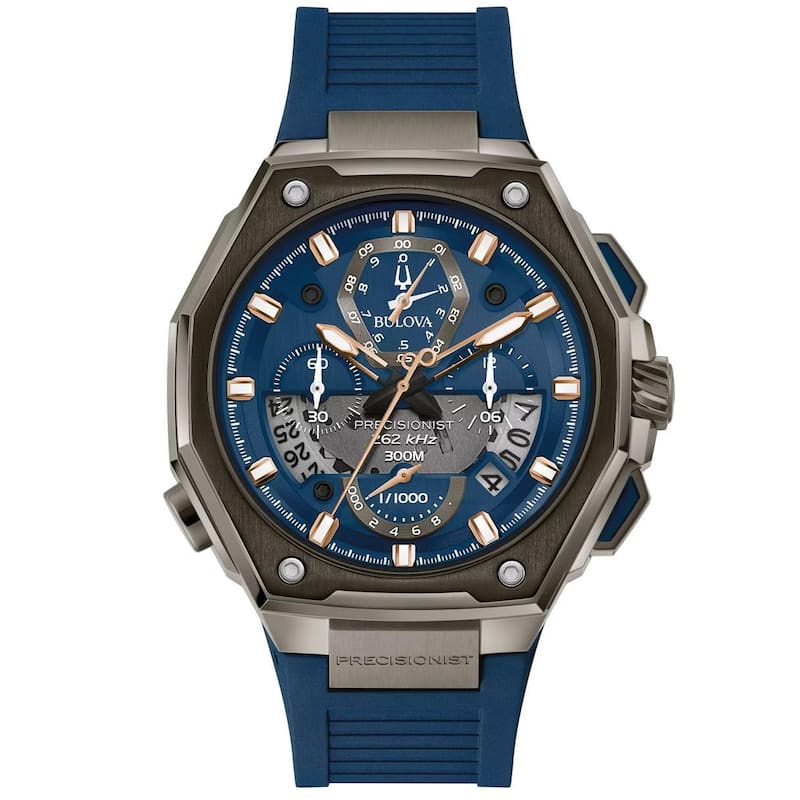 Bulova Men's Precisionist X Blue Dial Watch - 98B357 - 6 (36)