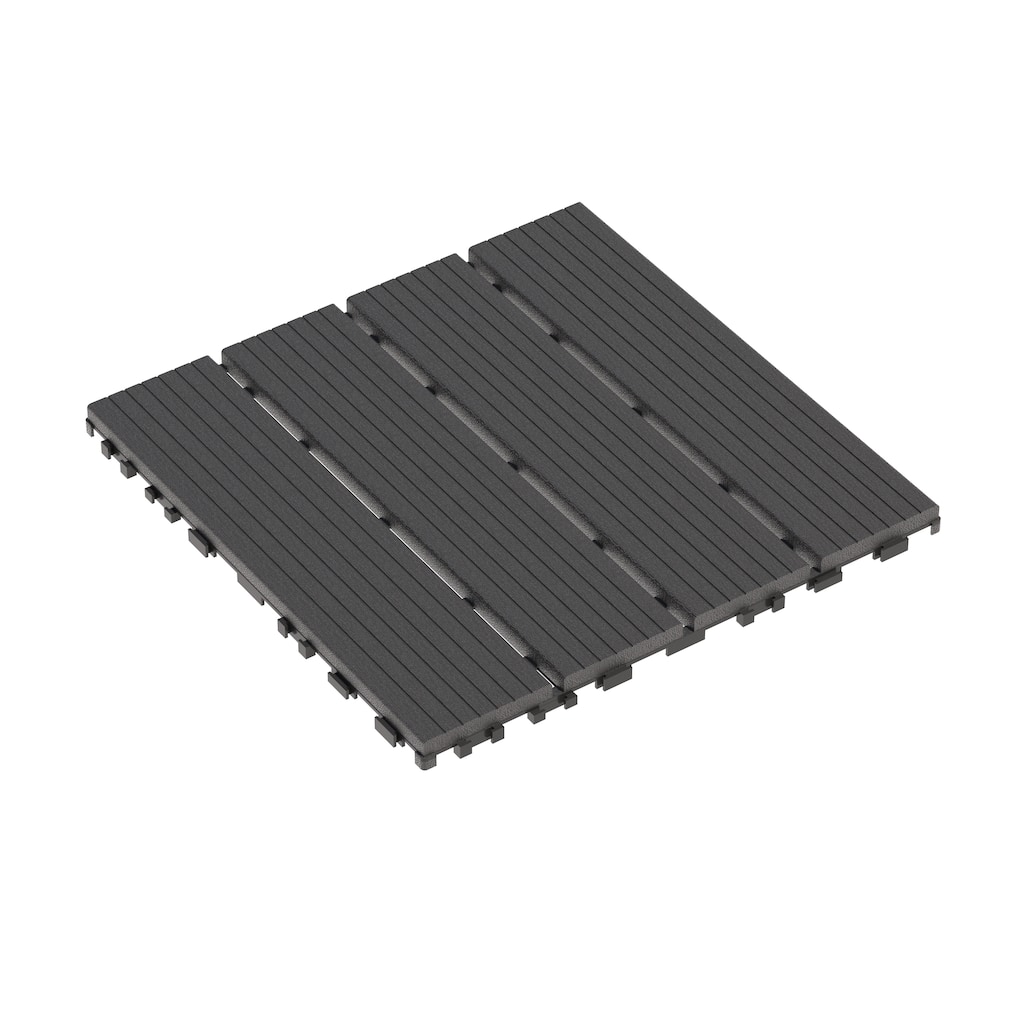 44 Pack 12"x12" Square Patio Plastic Interlocking Deck Tiles, Waterproof Outdoor All Weather Use, Decking Tiles for Poolside