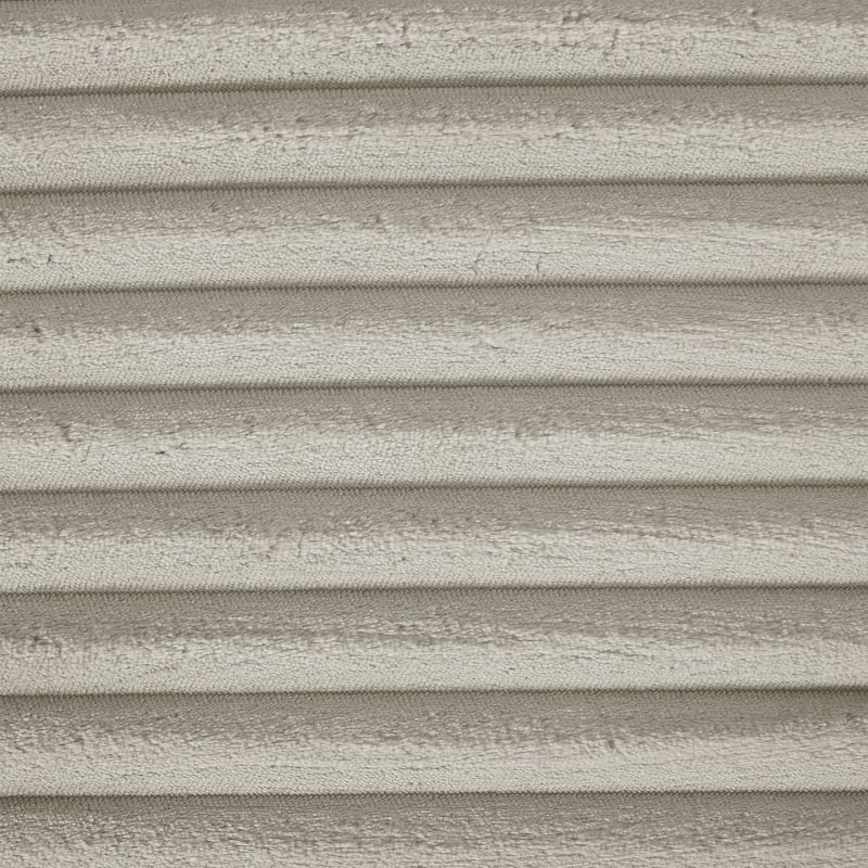 Roomfitters 125 Inch U-Shaped Sectional Sofa with Movable Ottoman, Corduroy Fabric, Side Pockets, Light Taupe