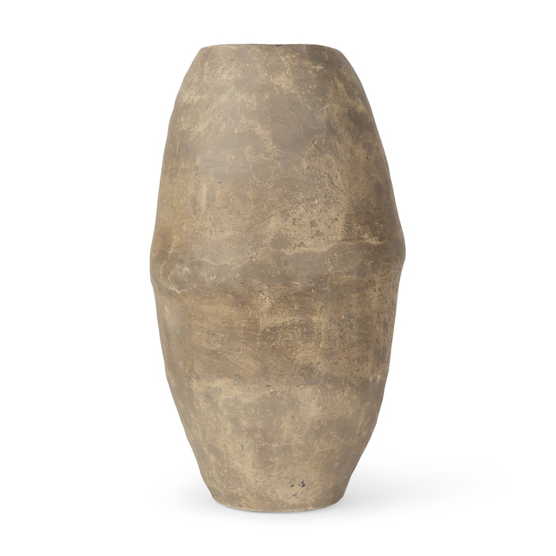 Rundal Small Grey Paper Mache Vase - Grey - Large