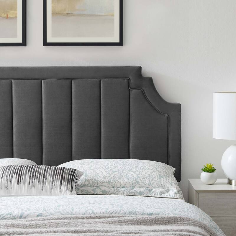 Alyona Channel Tufted Performance Velvet Full/Queen Headboard