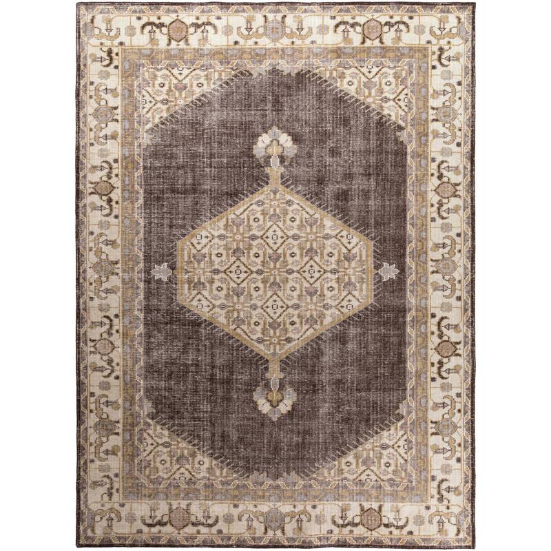 Hand-knotted Alford Boho Medallion Wool Area Rug