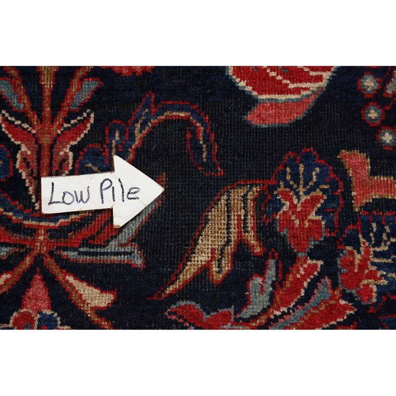 Antique Vegetable Dye Lilian Persian Area Rug Hand-knotted Wool Carpet - 4'4" x 8'4"