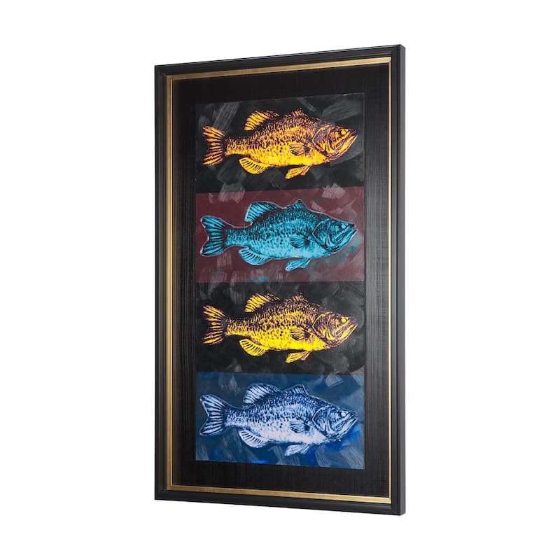 Largemouth Bass Print 4 in 1 Framed Art Print
