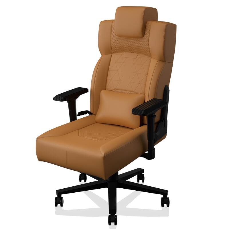 PU Leather Ergonomic Office Chair Gaming Chair with Lumbar Support Flip-Up Arms and Headrest, for Adults, Women and Men